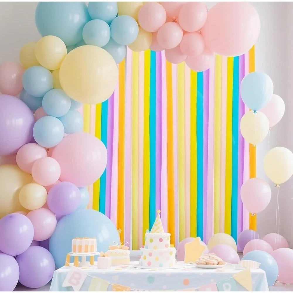 Crepe Paper Streamers 8 Rolls Pastel Colors Party Decorations 82ft Each New